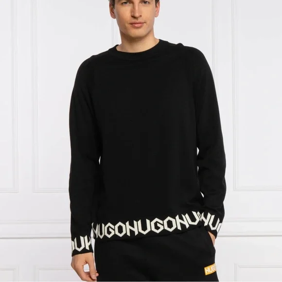 Hugo Boss Black Knit Top - Gently used - men’s medium - Picture 1 of 7